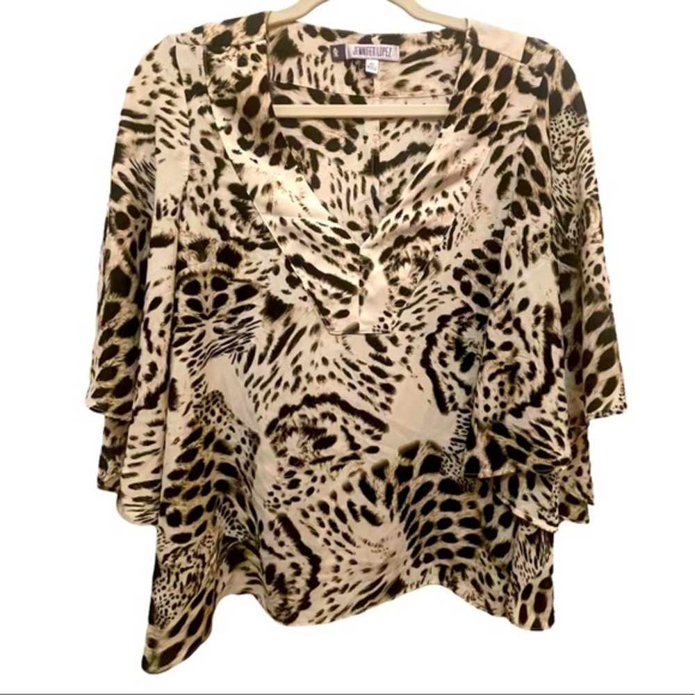 Jennifer Lopez Animal Print Top Size XS NWOT